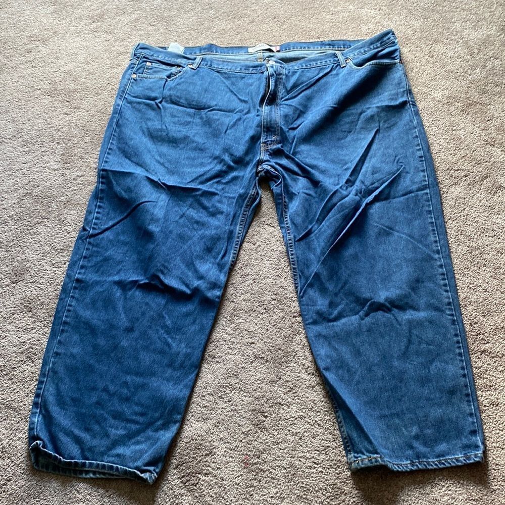 Levi's 550 Relaxed Fit Blue Denim Jeans Size 56x30 Straight Leg Classic
